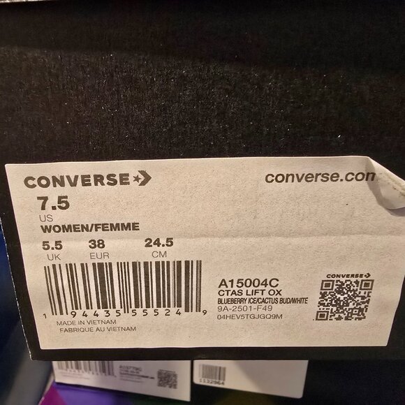 Converse Chuck Taylor All Star Lift Platform Low Shoes Women's Sz 7.5 A15004C - Picture 10 of 13